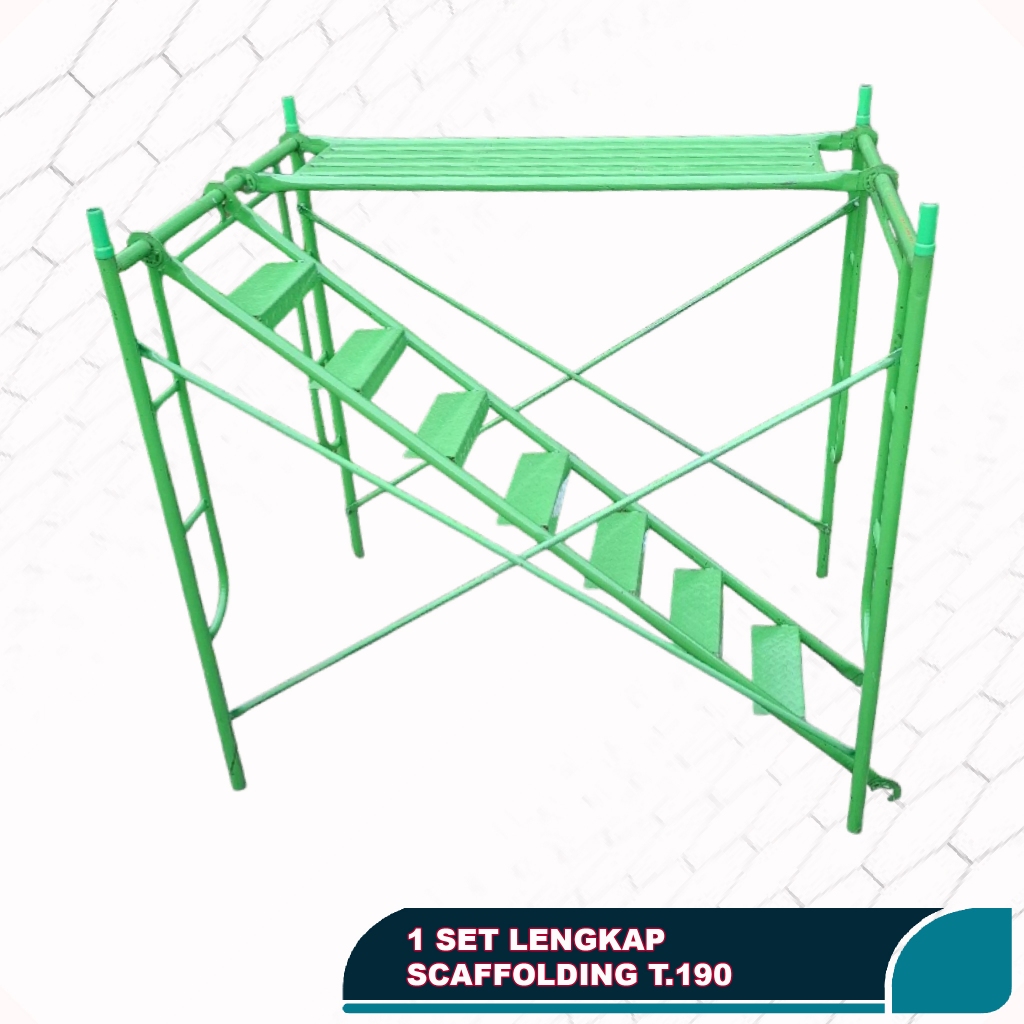 SCAFFOLDING TINGGI 190 LENKAP 1 SET STEGER - MAINFRAME 190 - BESI HITAM