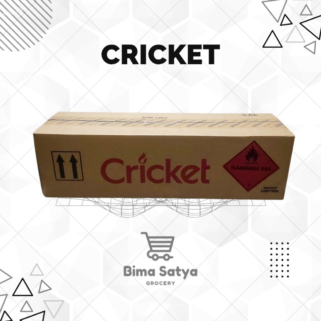 Korek Api Cricket / Lighter Cricket 100% Original Harga 1 Karton isi 20 box (500pcs)