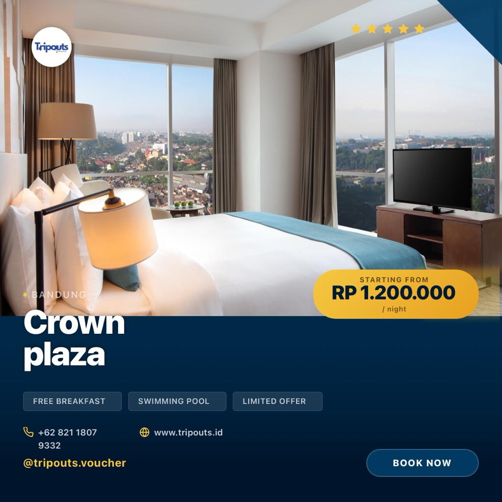 VOUCHER HOTEL CROWN PLAZA BANDUNG