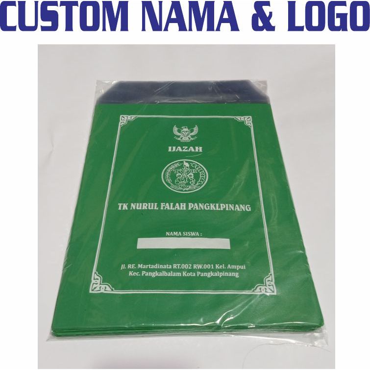 KANTONG / MAP IJAZAH UNTUK MDTA PAUD SD SMP SMA CUSTOM UKURAN F4