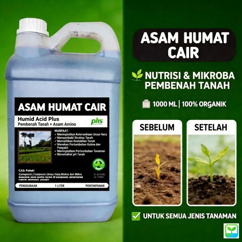 [ BIG PROMO ] Asam Humat Cair Kemasan 5 Liter repack - Humat Acid Penyubur Tanaman