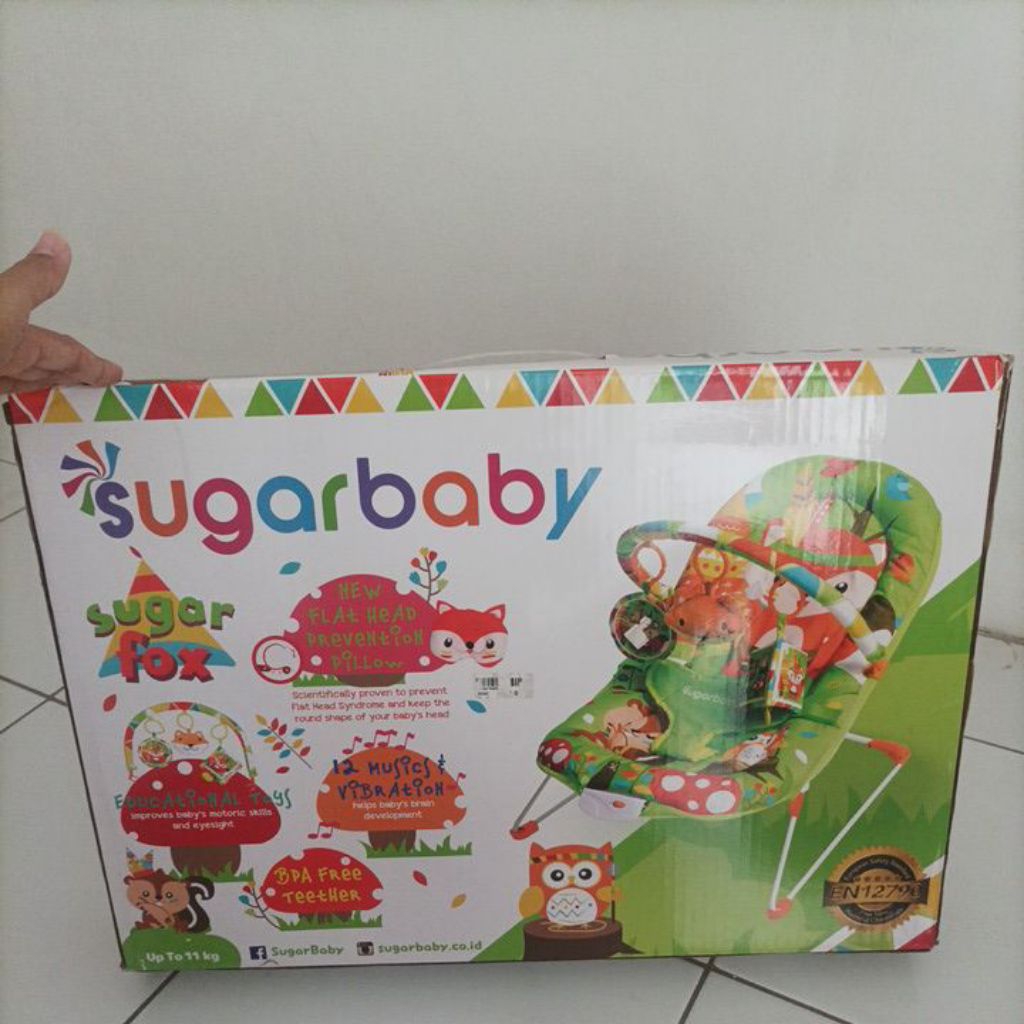 Sugar Baby Bouncer - Sugar Fox / Sugar Chef / Sugar toys - Sugar Baby New Deluxe Musical Vibration B