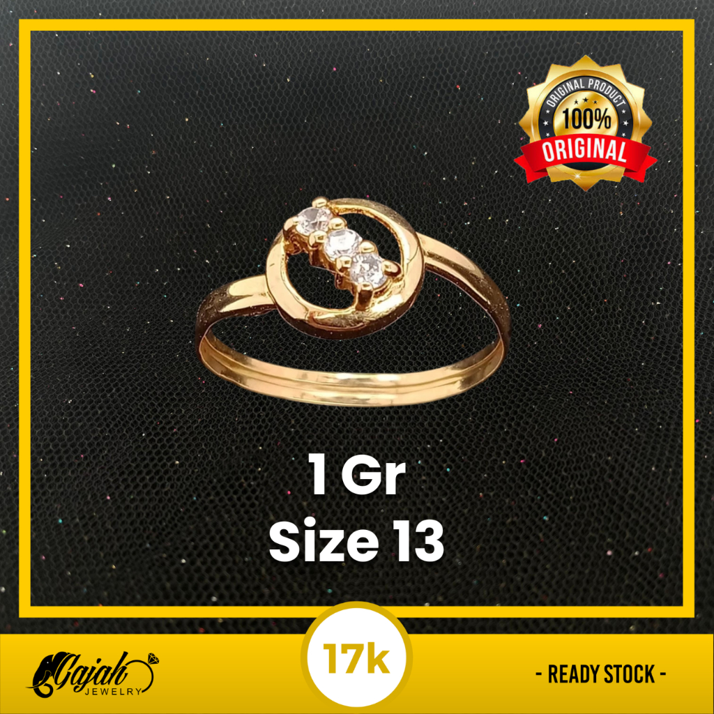 Cincin Emas 17K - Toko Emas Gajah - 1 Gram  622