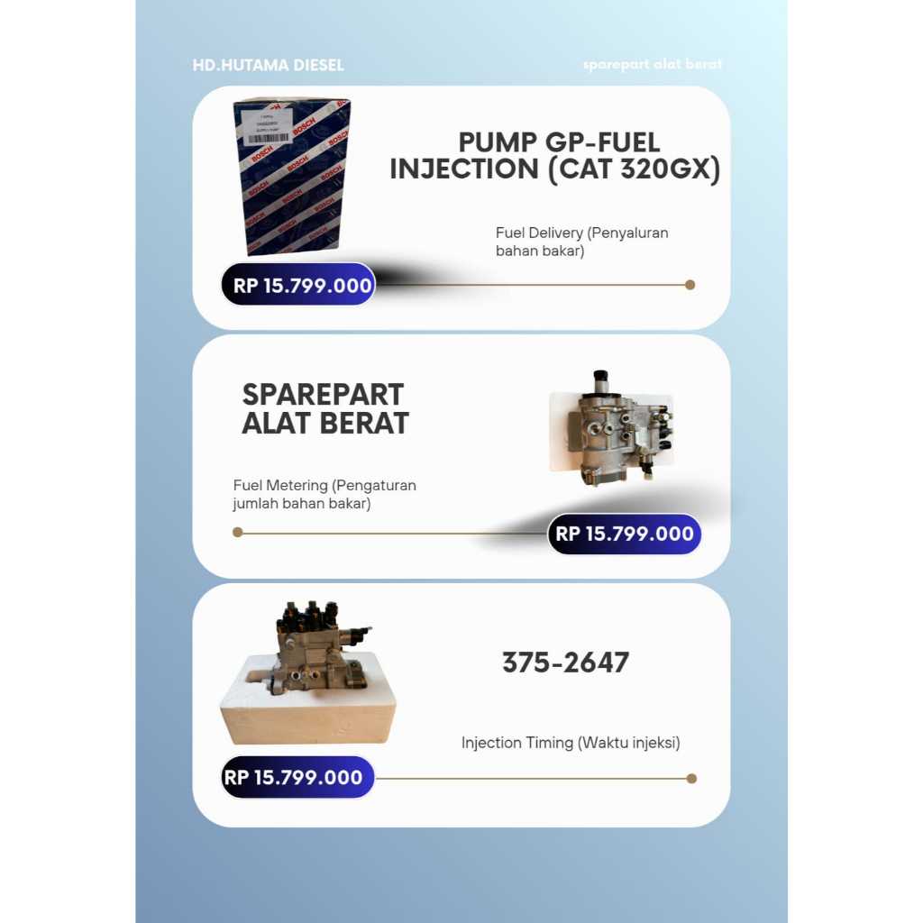 PUMP GP-FUEL INJECTION (CAT 320GX) 375-2647