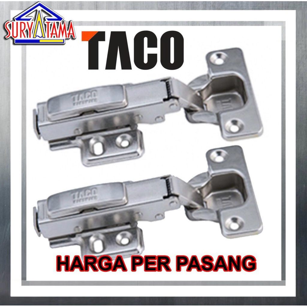 Engsel Sendok LURUS TACO ET-01 / A  Full Overlay Hidrolik Slow Motion