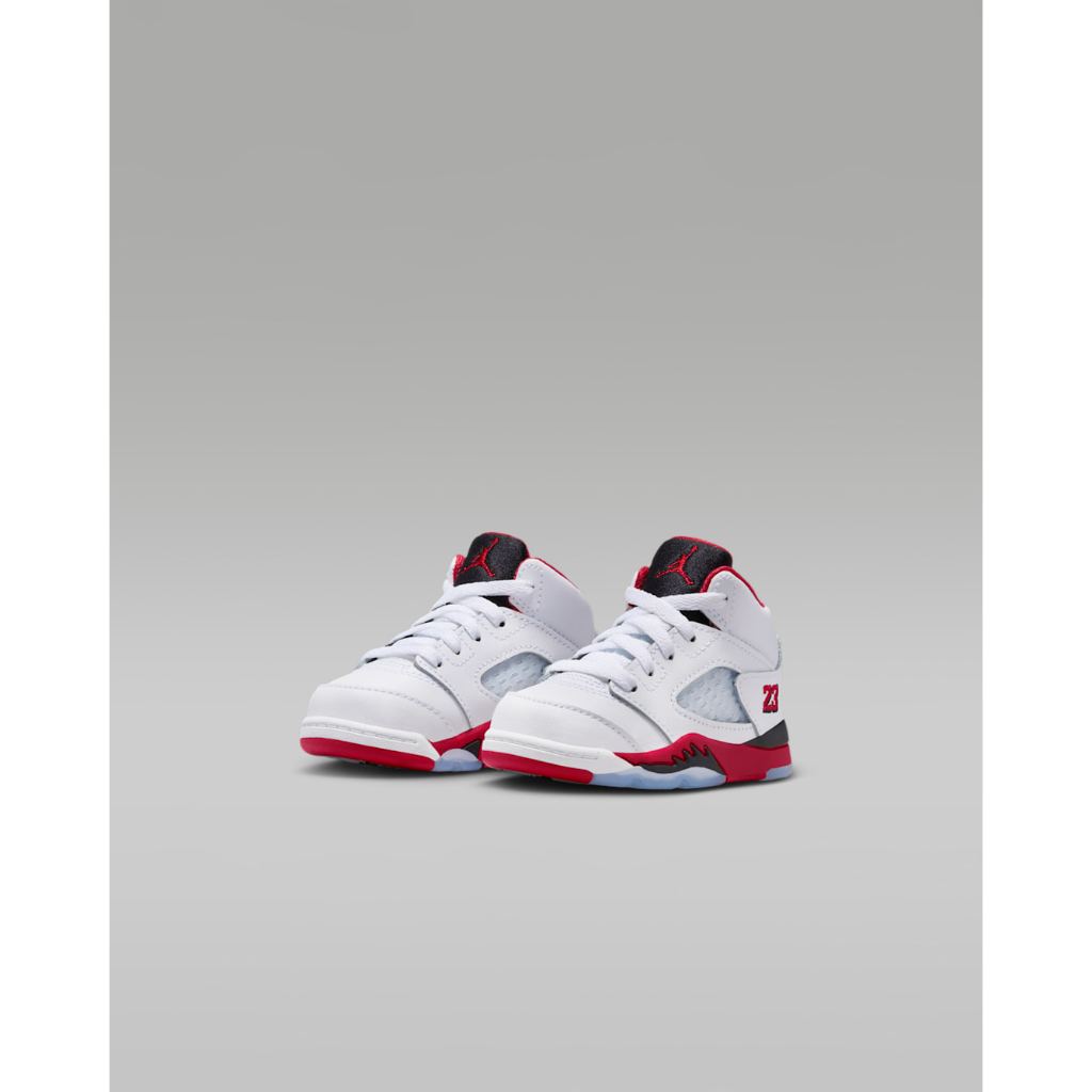 Ready Stock Jordan 5 Retro "Fire Red Black Tongue" Baby/Toddler Shoes (TD) HQ7981-101