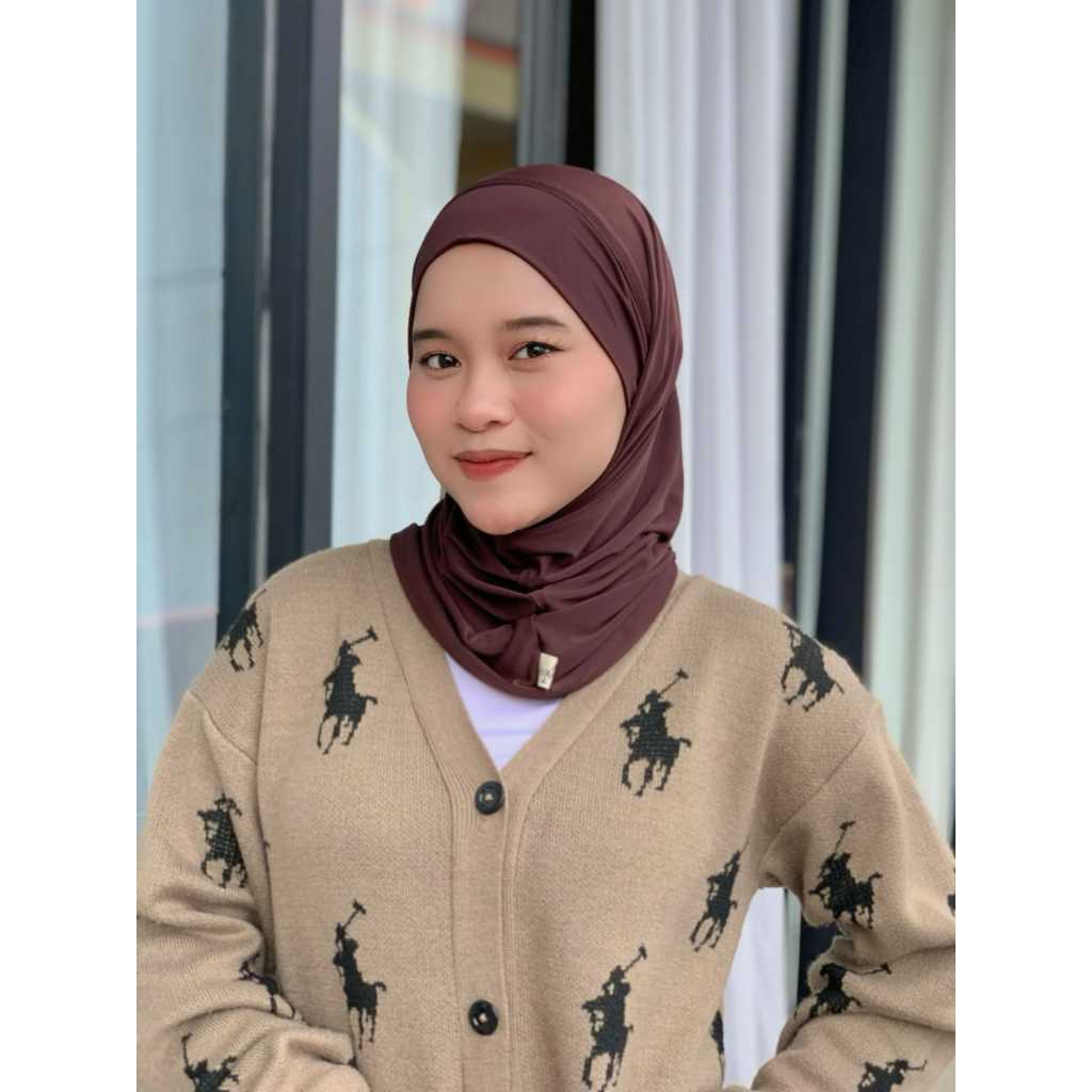 Bergo Sport Tali Hijab Kerudung Instan Non Pet / Non Pad Olahraga