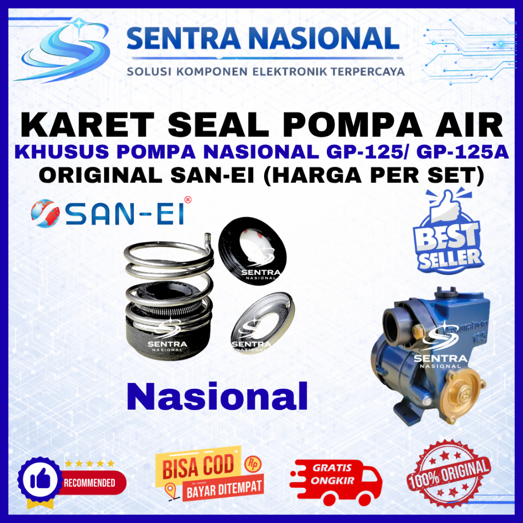 MECHANICAL SEAL NATIONAL GP125A GP125 San-Ei - Seal | KARET SEAL POMPA AIR NATIONAL GP 125A GP 125 O