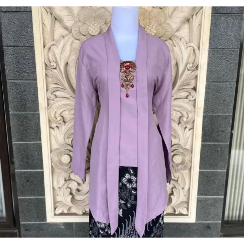 Kebaya Modern Kutubaru Katun Premium Polos Dewasa