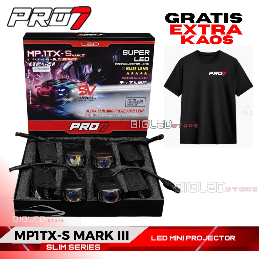 [GRATIS EXTRA KAOS] MINI PROJECTOR PRO7 MP 1TX SLIM MP1TXS MP.1TX-S MP 1TX -S SLIM SERIES MK MARK II