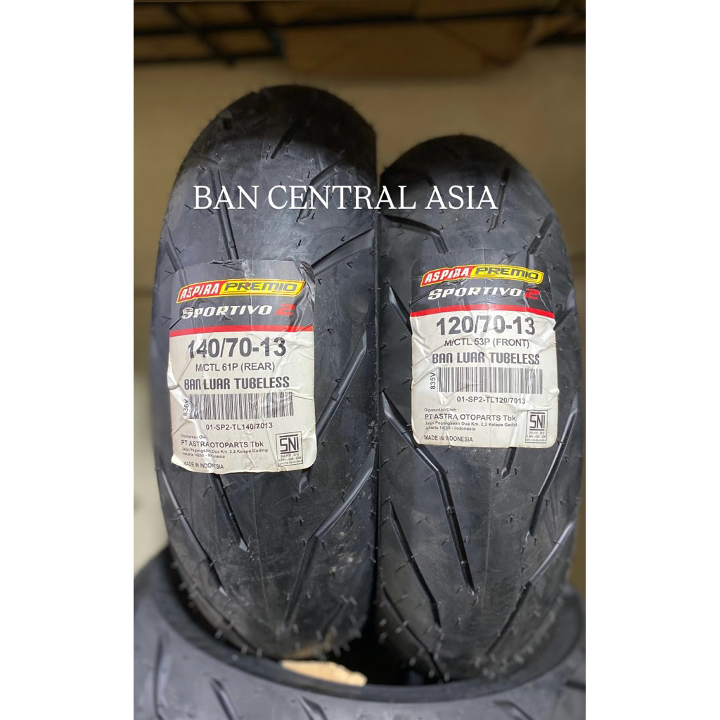 BAN LUAR ASPIRA PREMIO SPORTIVO 2 RING 13 UPSIZE 120 70 140 70 13