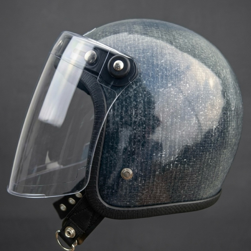 HELM SLIM HEAD RAW HITAM | HELM SLIM HEAD | FREE PACKING