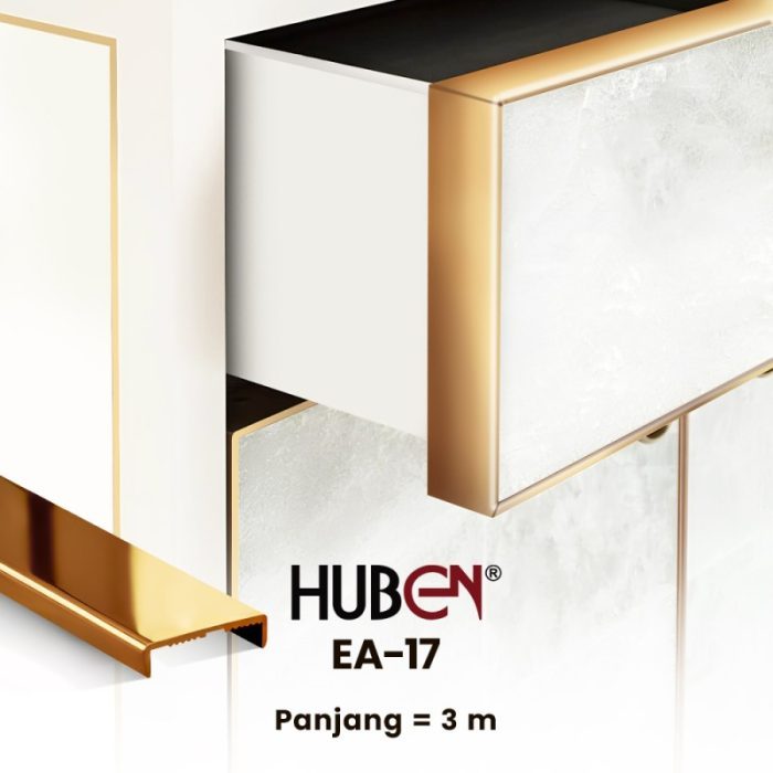 (Khusus Instant Grosir) HUBEN Aluminium Edging EA 17 = 1 Meter | Profil Aluminium HUBEN