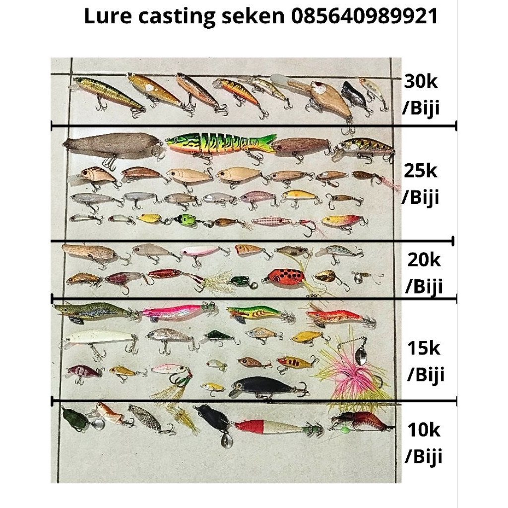 Lure umpan casting Seken untuk hampala, gabus dan ikan muara