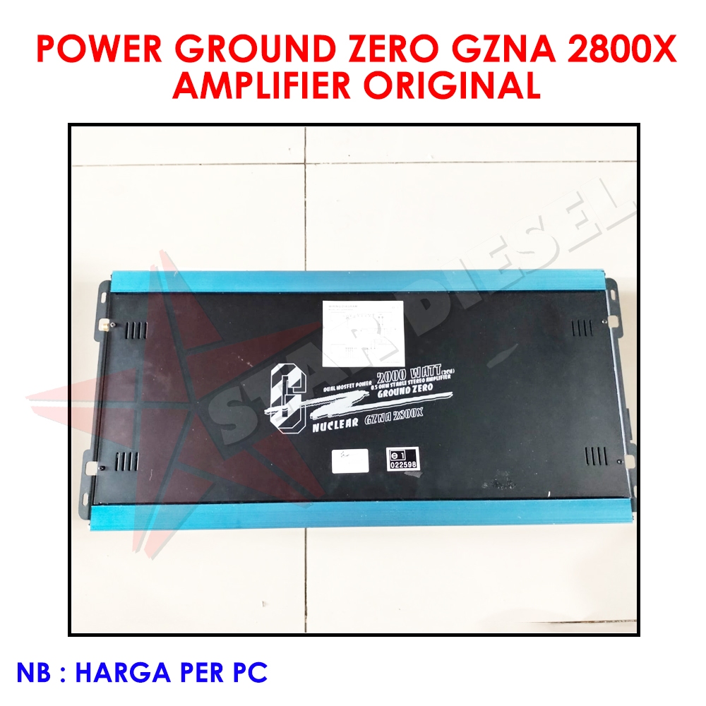 POWER GROUND ZERO GZNA 2800X AMPLIFIER ORIGINAL POWER AMPLIFIER POWER SUPPLY