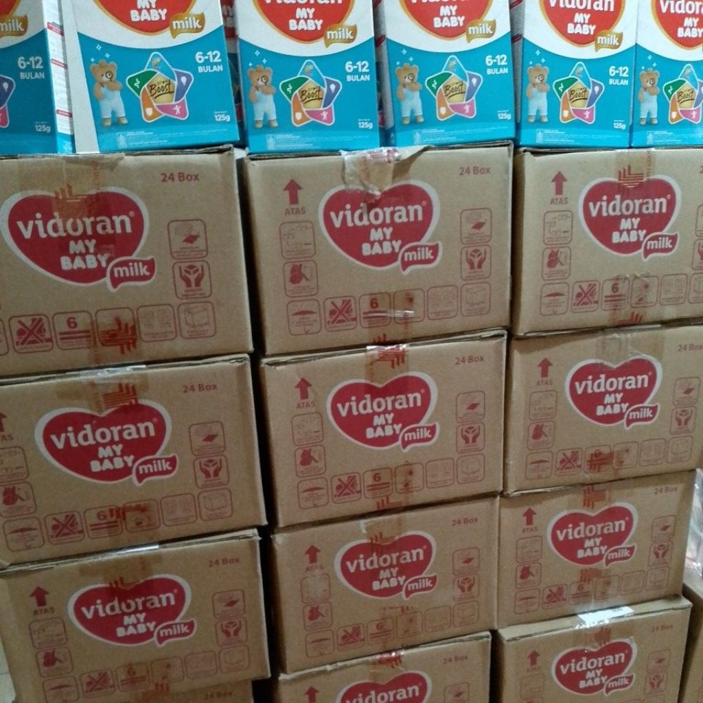 vidoran susu formula 6-12 bulan 125gr 1karton