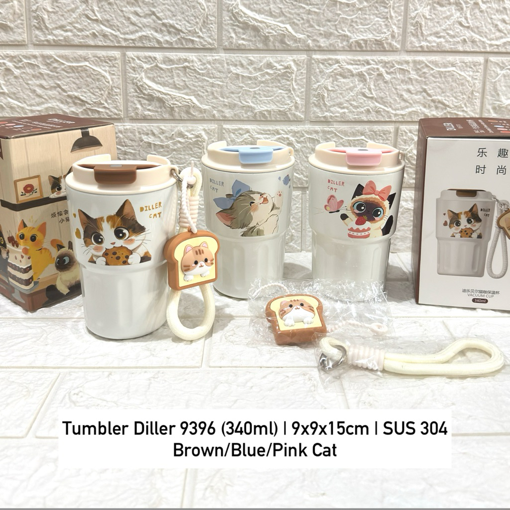 Botol minum stainless steel 304 Tumbler stainless Diller 304 Cat/bear/rabbit
