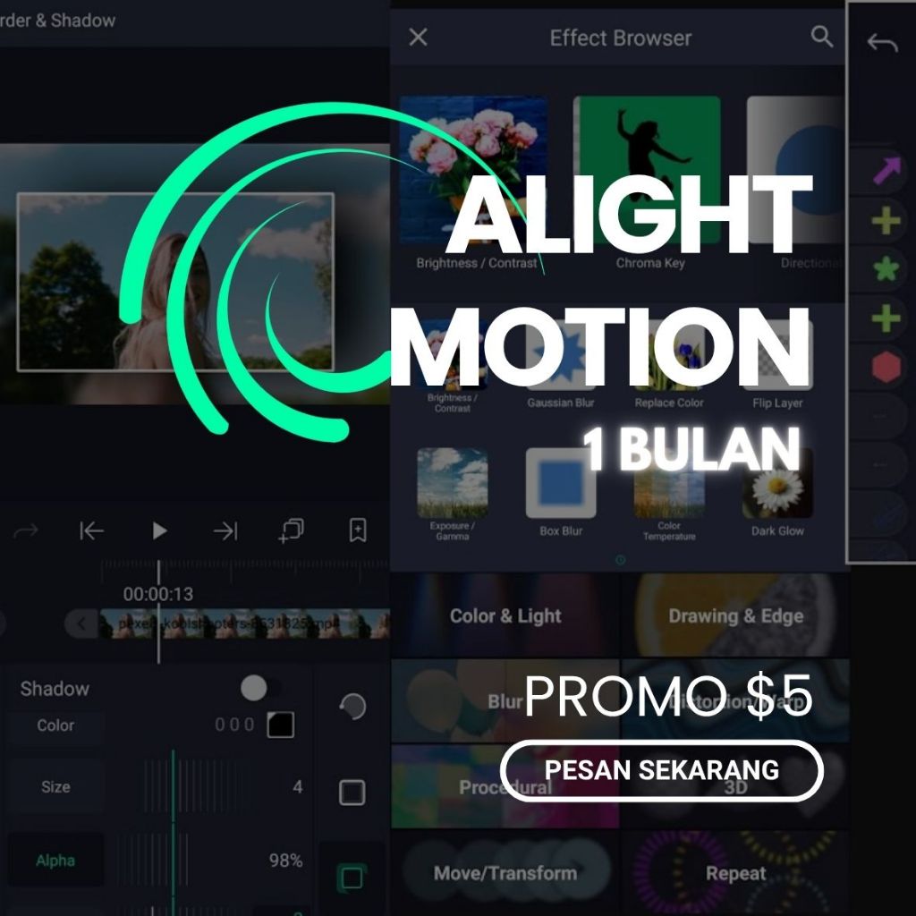 Alight Motion Premium Pro 1 Bulan Private