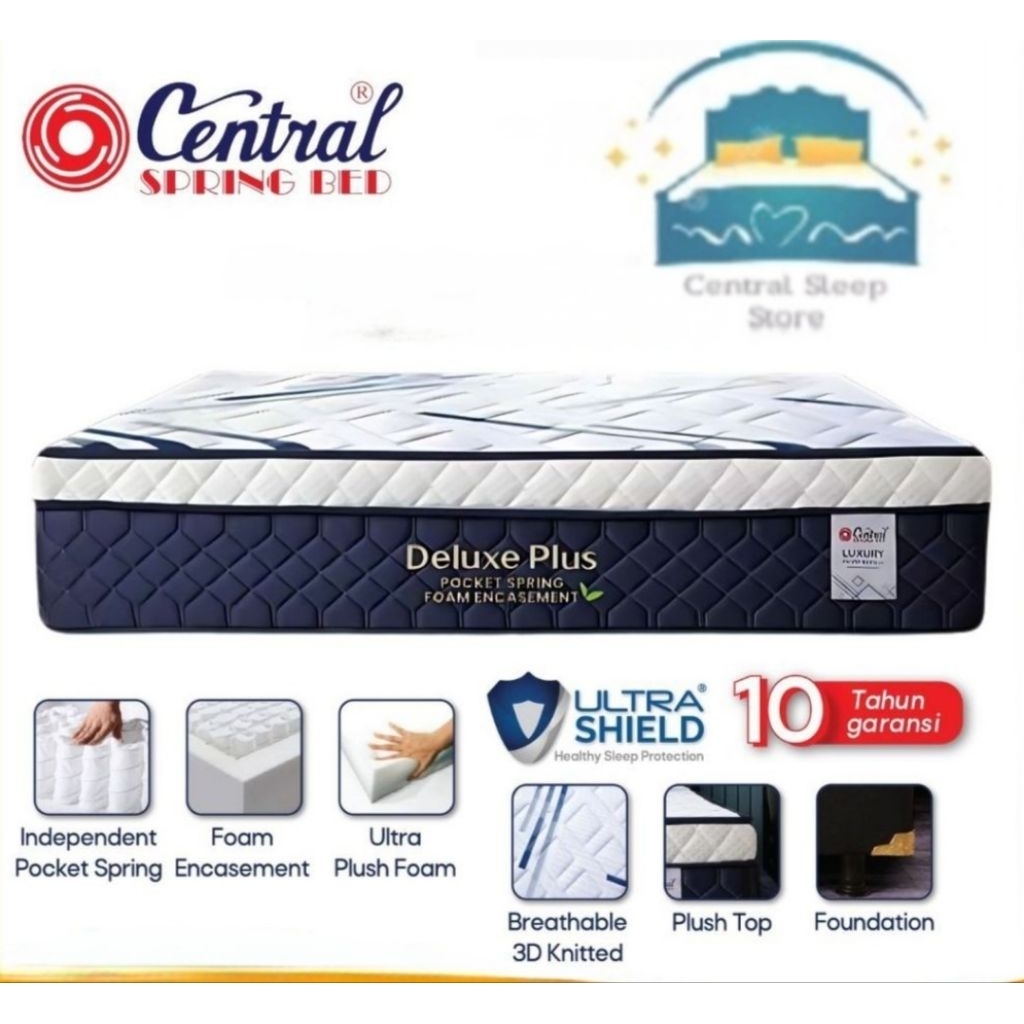 Kasur CENTRAL Spring Bed DELUXE PLUS POCKET Spring