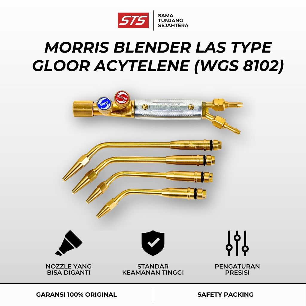 BLENDER LAS TYPE GLOOR ACETYLENE OXYGEN (WGS 8102) - WELDING TORCH SET - ALAT LAS KARBIT POTONG SAMB