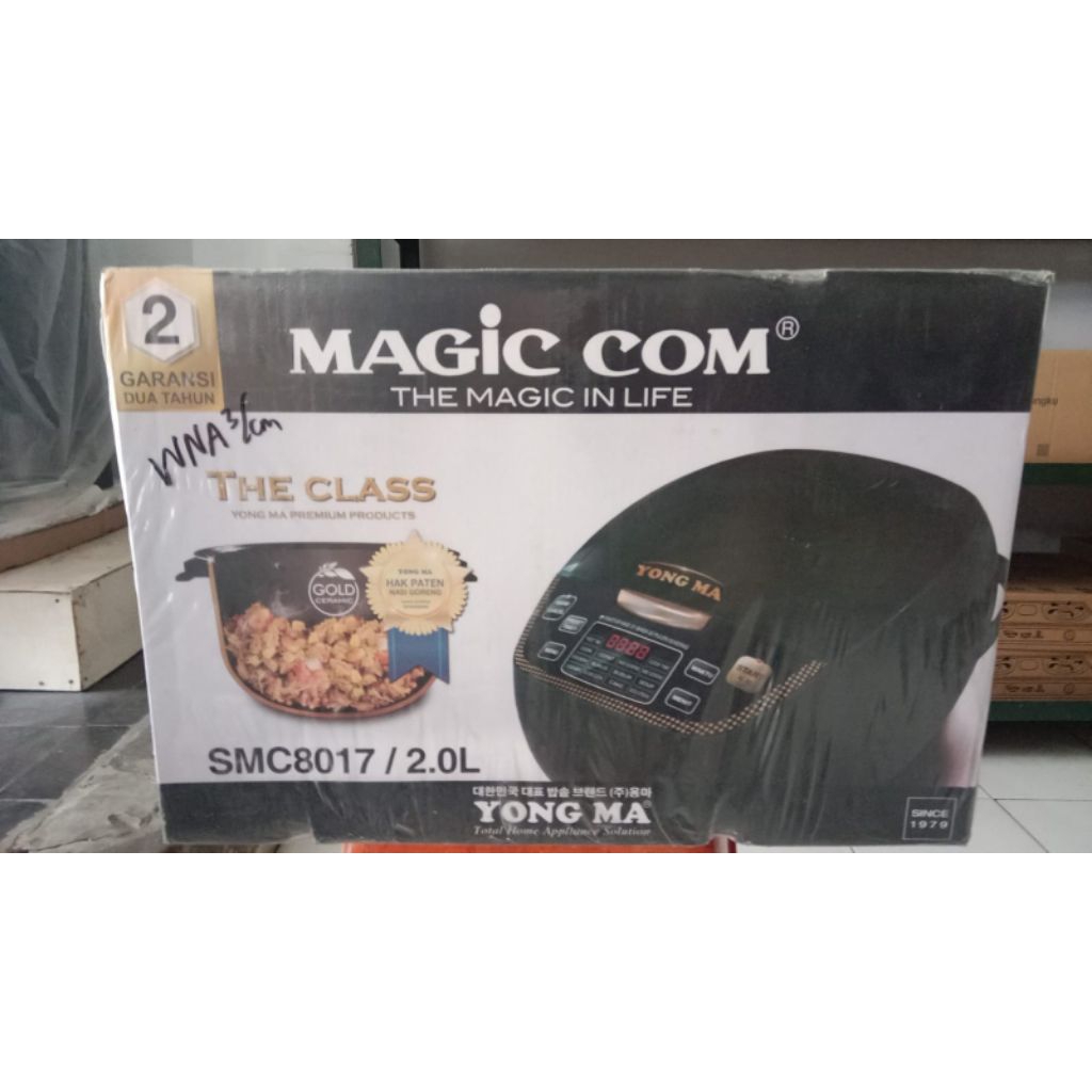 Rice Cooker_Magic Com Yong Ma SMC8017 - 2 Liter | Inner Pot Gold Ceramic Anti Lengket & 12 Menu Masa