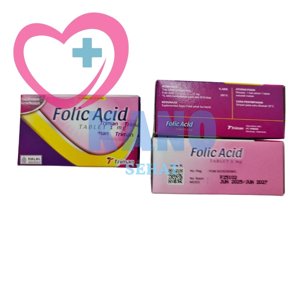 Folic Acid 1mg box Triman