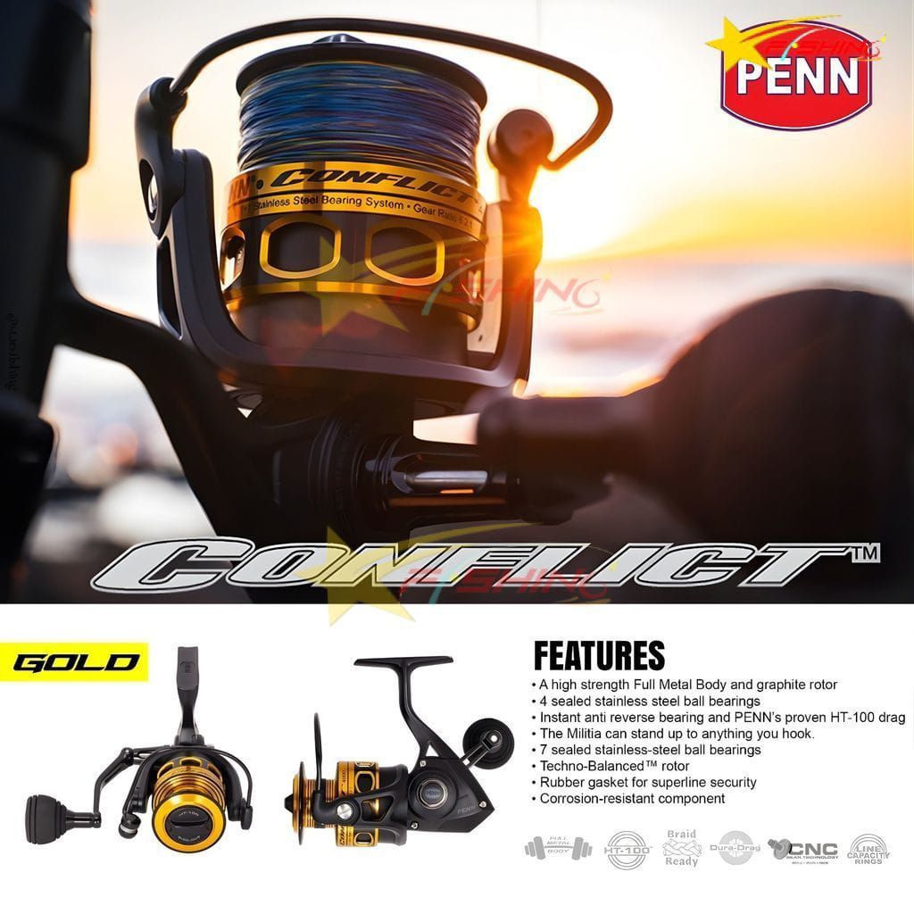 Rell Spining Penn Conflict GOLD 4000 5000