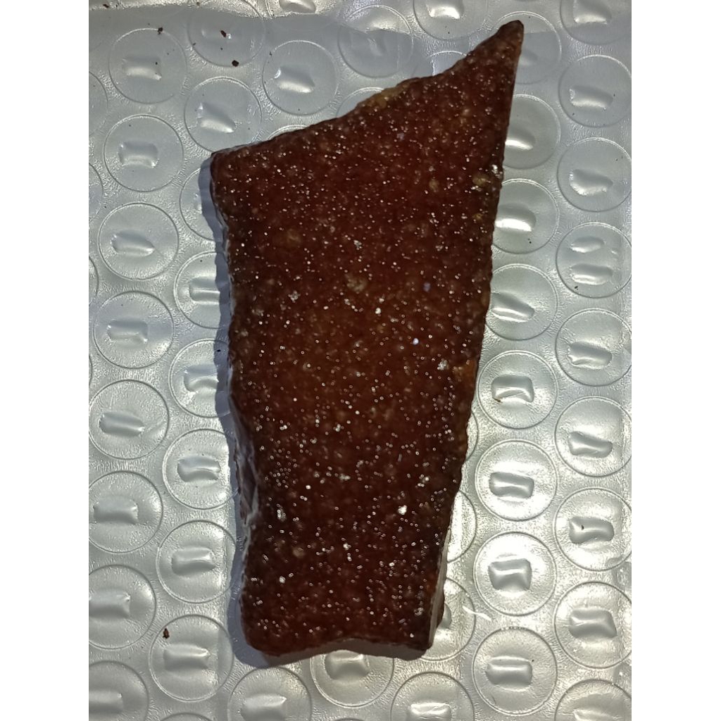 batu diamond kristal merah delima+mutiara puser lembu