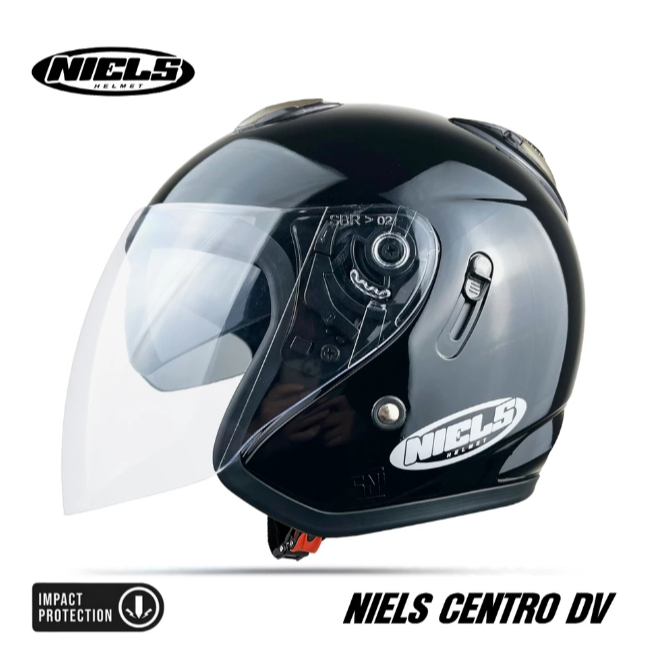 helm GMT/NIELS double visor hijau army dop terbaru new design microlock helem sepedah motor