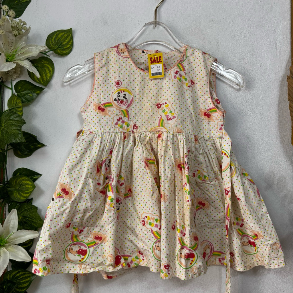 Dress anak 2-3 tahun putih orange
