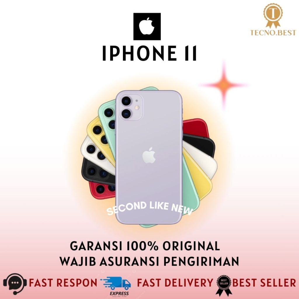 Iphone 11/  IP 11 basic second ori 128GB/64GB Normal Inter Original 100% FULLSET MULUS Garansi