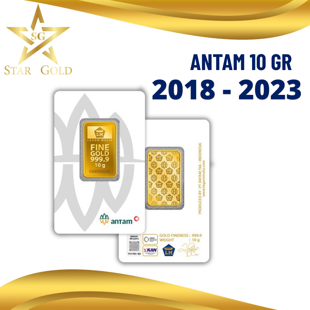Star Gold Logam Mulia Antam Press ( LM ) 10 GR  2018 - 2023