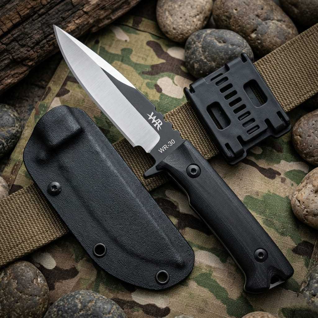 Pisau WR 30 - Pisau WR Kydex / Pisau Outdoor + holster dan Teklok