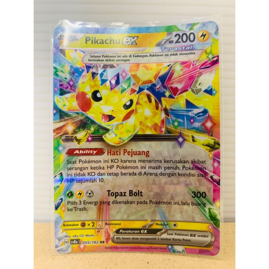Pikachu Ex RR 055 Kilat Rasi Pokemon TCG Indonesia