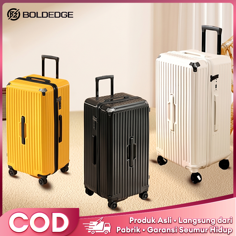 ​Boldedge Koper Modis Besar ABS+PVC Kabin Bagasi 32 Inci TSA Koper Besar Roda 4
