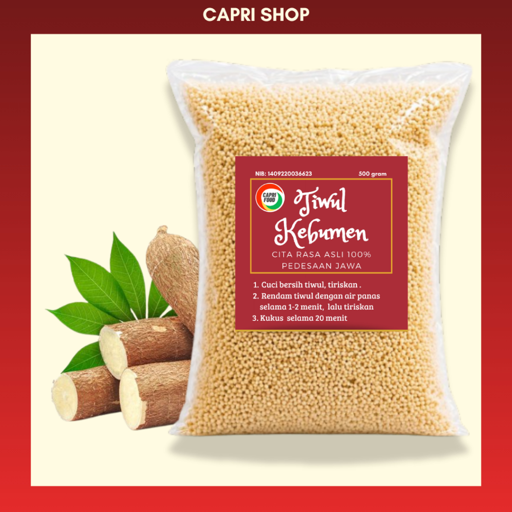 Tiwul  Mentah Asli Kebumen 500 gram