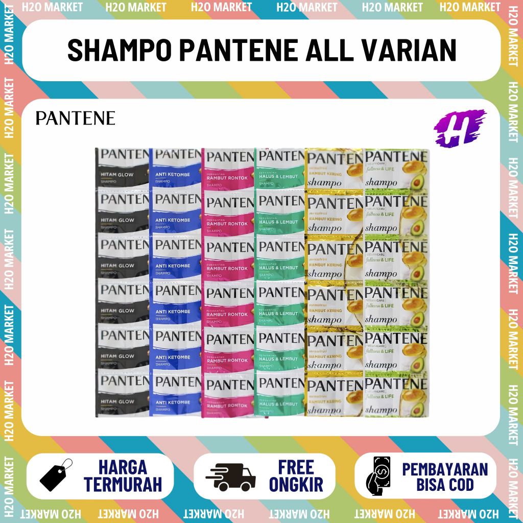 (1 RENCENG ISI 12 PCS) Shampo Pantene Sachet Anti Ketombe Lepek | Rontok | Rusak | Halus Lembut | Hi