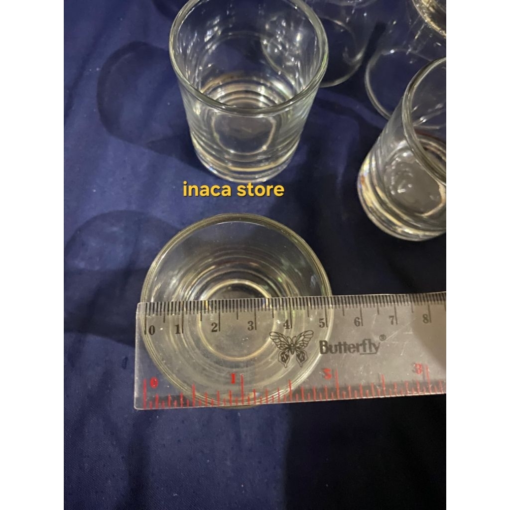 Satuan Gelas Sloki Kecil Kaca Tebal Anti Pecah, Cocok, Lilin, dan Souvenir - Gelas lilin - gelas kac