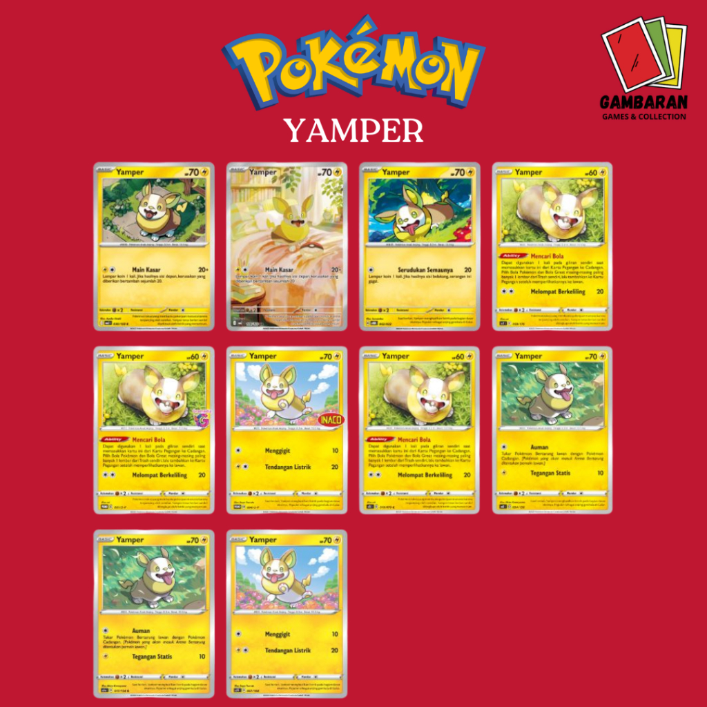 Yamper / Voltoutou SSH PFL MA2 S5l M2 TEF BST Kartu Pokemon France English Japan Indonesia TCG