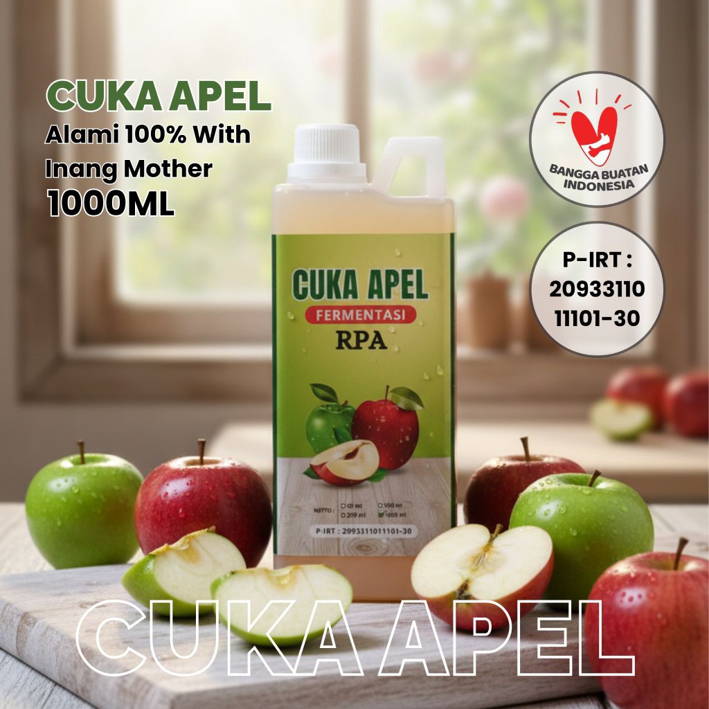 Cuka apel RPA/ Cuka apel Original/ Cuka apel 1 liter
