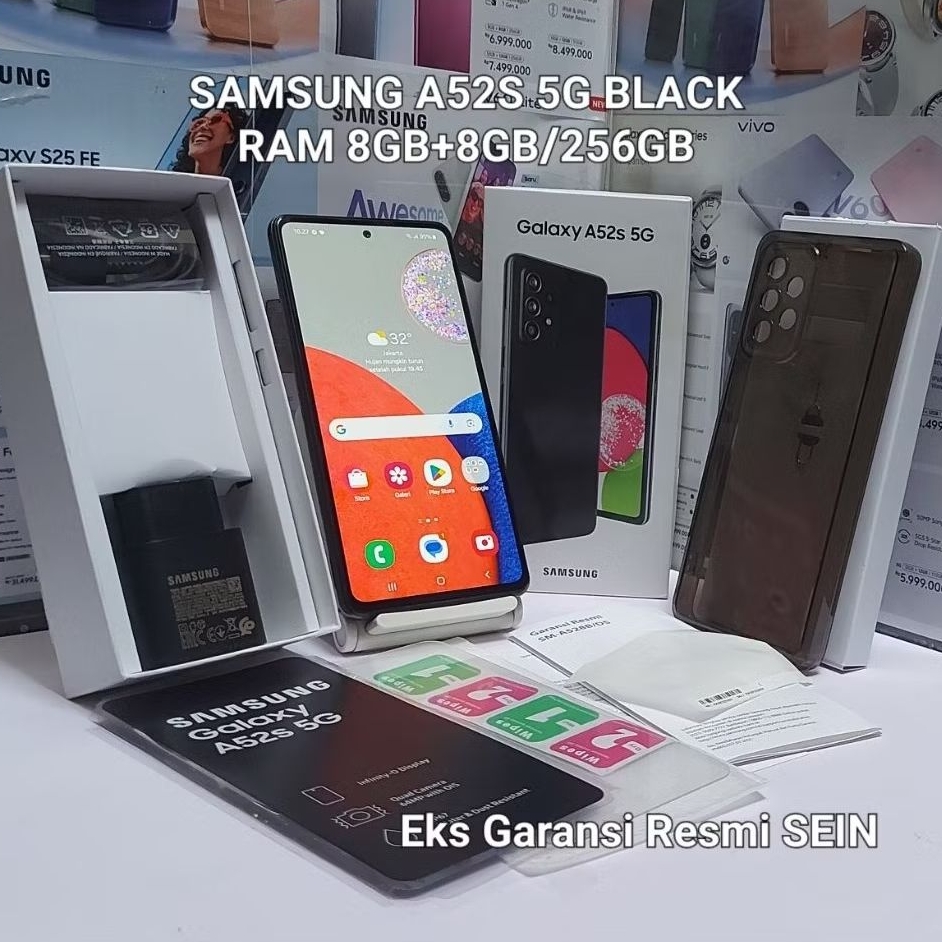 Samsung A52s 5G 256GB Second Fullset Like NEW Garansi Resmi SEIN