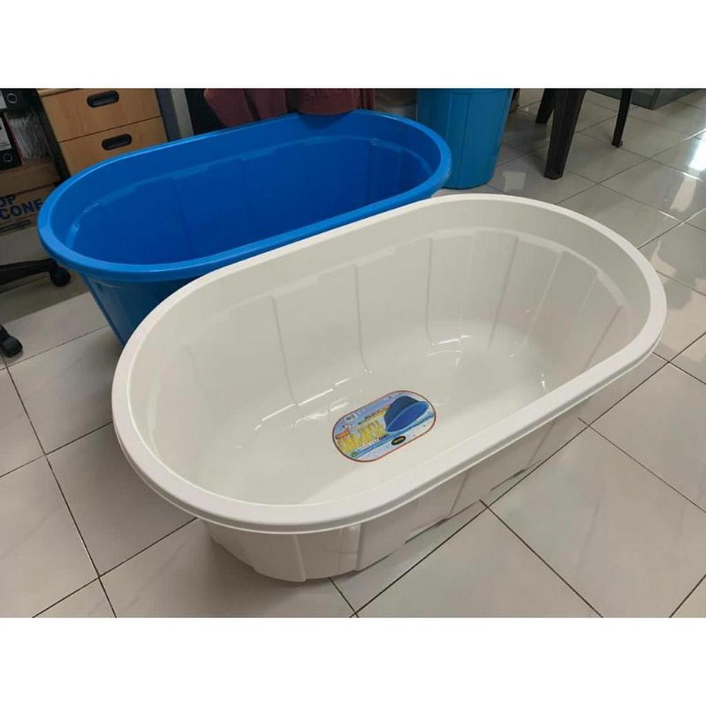 Fishpond Kolam Bak Ikan Plastik Taiwan 250 Liter XL Besar Benur Lobster Tanaman Hidroponik Biru Puti