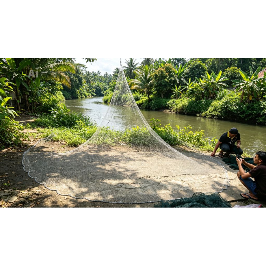 COD JALA IKAN DAN UDANG 4,5 METER  BAHAN SENAR  LUBANG 3/4 IN JALA SUNGAI JALA KALI JALA LAUT