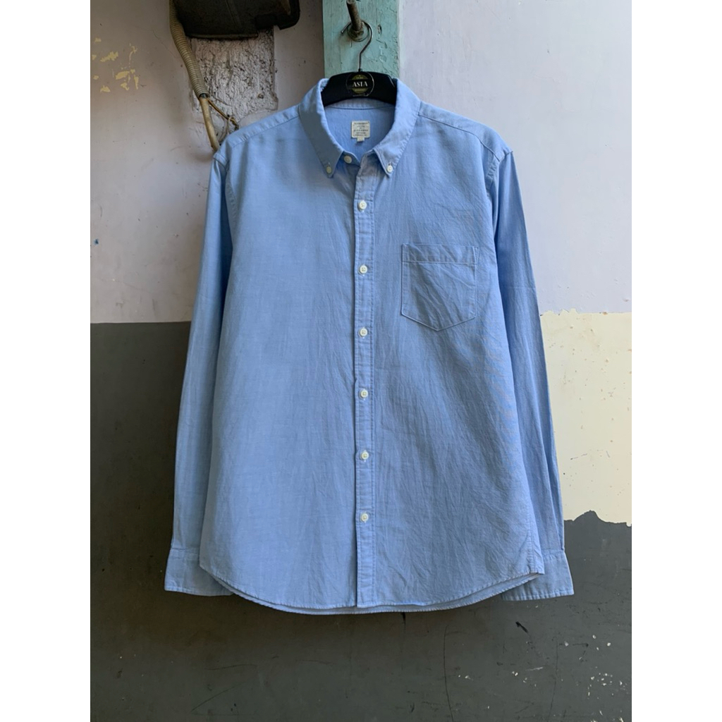 kemeja pria Giordano polos lengan panjang preloved