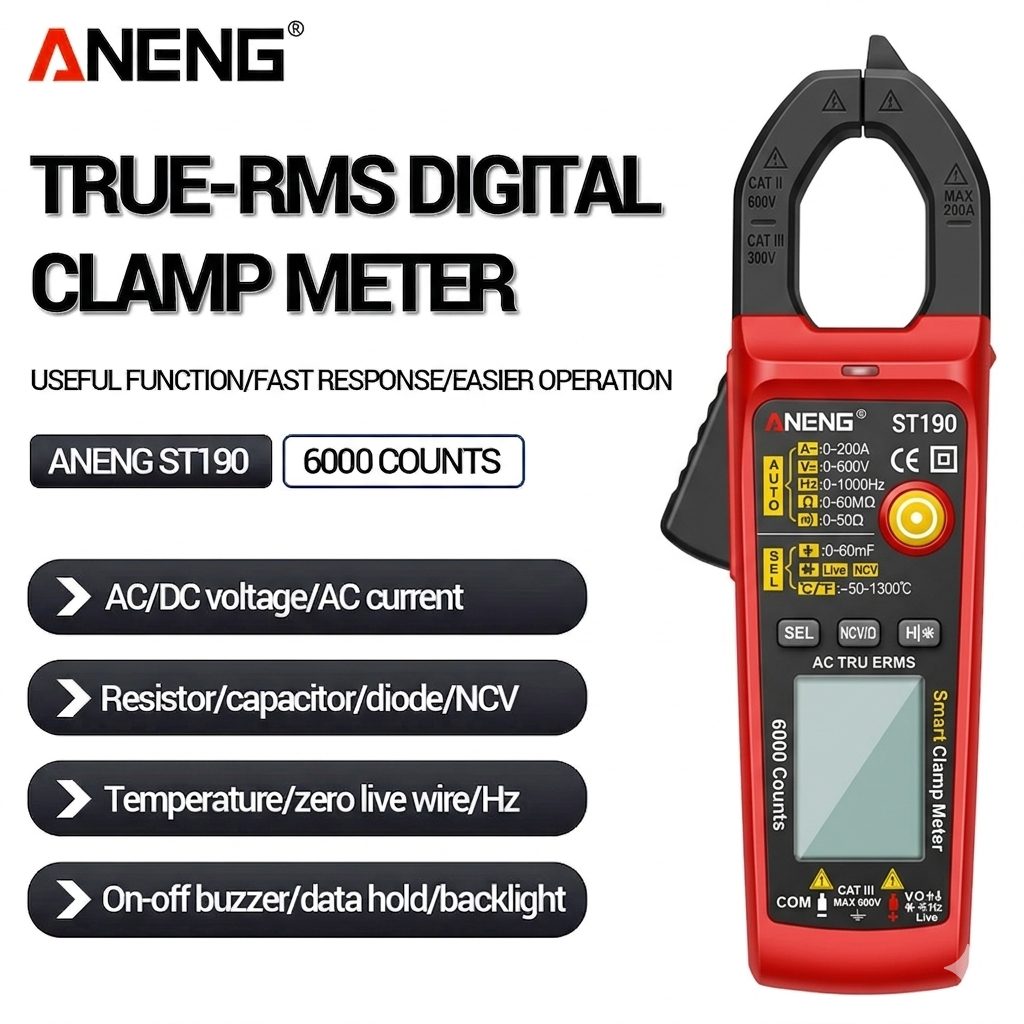 Digital Multimeter Tang Ampere Voltage NCV Tester Clamp