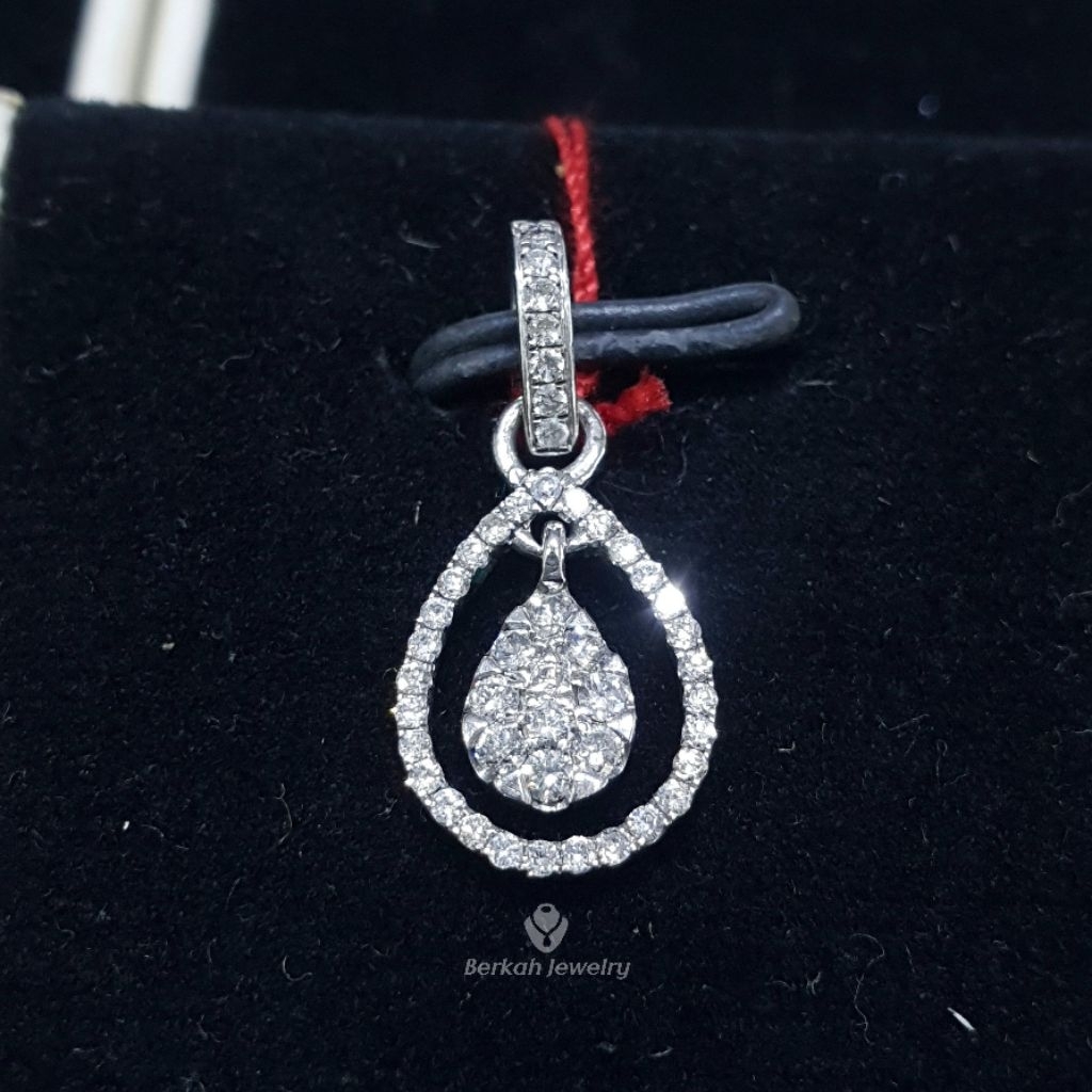 Liontin emas 40% berlian asli natural diamond free sertifikat