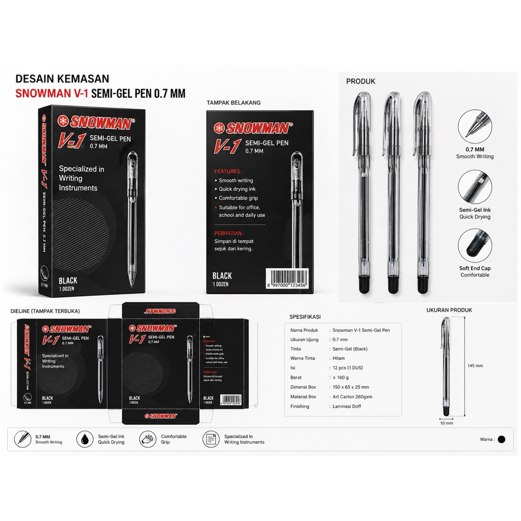 PULPEN 1 PACK SNOWMAN V1