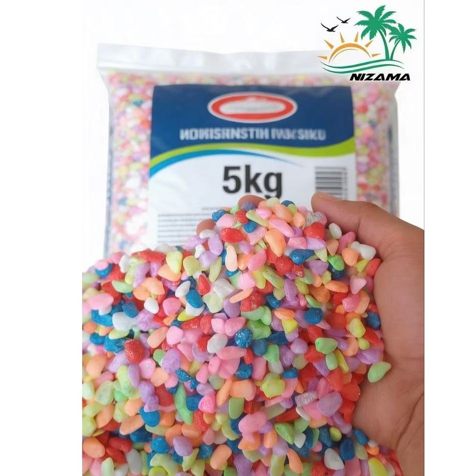 5kg Batu warna warni cerah/Batu warna warni/Batu hias/Batu taiwan/Batu aquarium