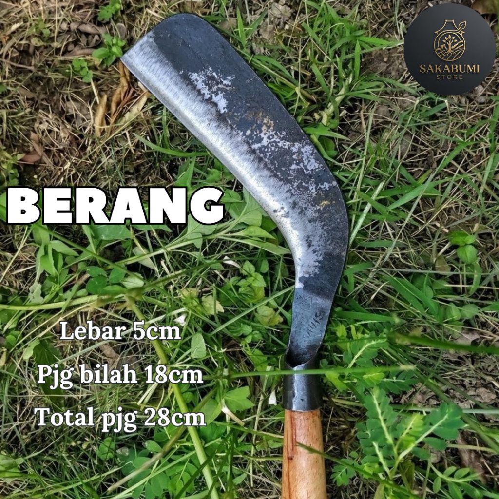 ( BERANG SKM ) parang berang pembersih rumput arit rumput baja asli