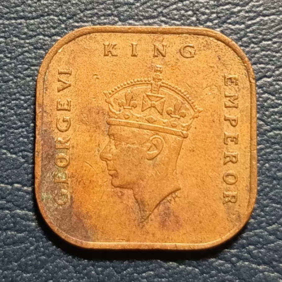 Koin 1 Cent Malaya George VI King Emperor Tahun 1943